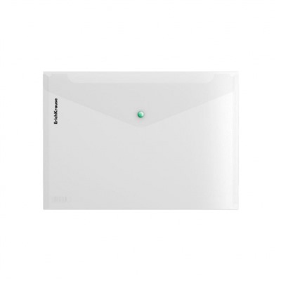 Папка с кнопкой  А4 160мкм 50205 Glossy Clear прозрачная с кнопкой цветной ErichKrause