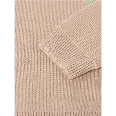 Джемпер вязаный новогодний «Крошка Я. Еловые веточки», рост 74-80 см, бежевый