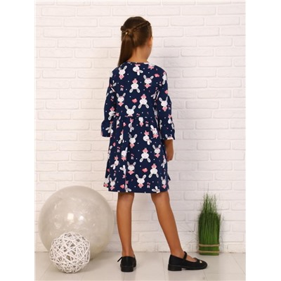 Платье Белая Зайка детское (Темно-синий)