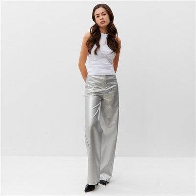 Брюки женские MIST Celebration, размер 42, серебряные