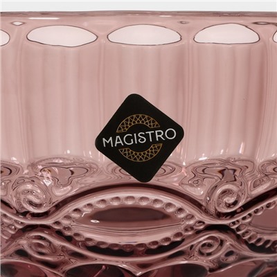 Креманка Magistro «Ла-Манш», 350 мл, 12×10.5 см, стекло, розовая