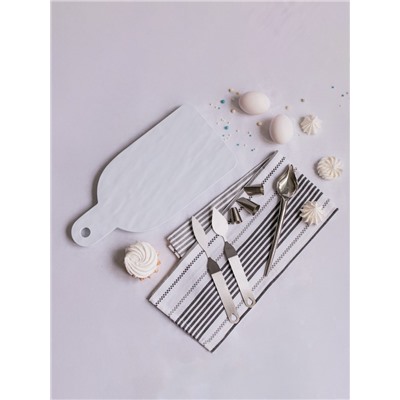 Доска разделочная «Белый Восток», 34.5×16.7×1.7 см, меламин, сервировочная, белая