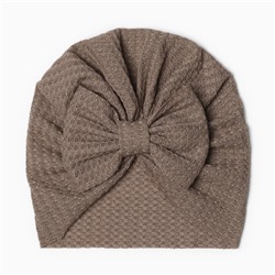 Шапка для девочки «Крошка Я. Бантик», размер 46-48 см, бежевая
