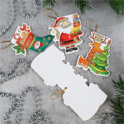 Открытка новогодняя набор 160 штук Новый год / DE-128 /уп 25/