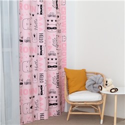 Штора портьерная «Этель» Little crown, 145×260 см, рогожка