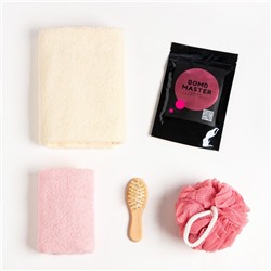 Новогодний подарочный набор «Этель. Хэппи нью йеар», 5 предметов, полотенце 50×90 см, 30×60 см, расчёска, мочалка