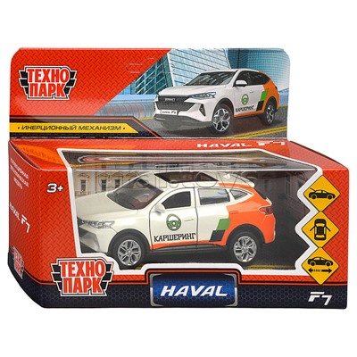 Машина металл Haval f7 12см, (дв, багаж, каршеринг, ) инерц., в коробке