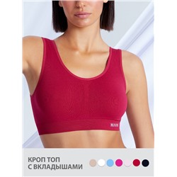 Minimi Топ MA132 Майка "Toп" (кроп-топ на широких бретелях с вкладышами), РА