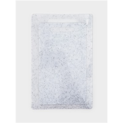 Доски разделочные, набор 2 шт., 24×14 см, 28×18 см, пластик, белые в крапинку