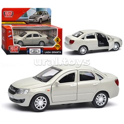 Машина металл LADA granta 11,5 см, (двери, серебристый) инерц, в коробке
