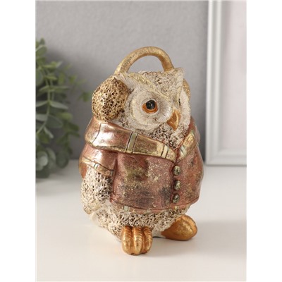 Фигурка полистоун «Сова в куртке и наушниках», 11×11×16.5 см