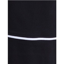 Укороченные брюки из эластичного хлопка с контрастным кантом