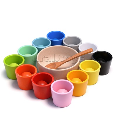 Сортер "Стаканчики и шарики" в коробке