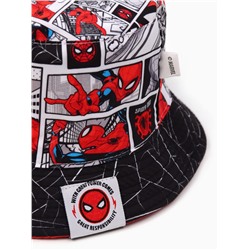 Панама детская для мальчика, двухсторонняя, размер 52-54, Человек паук