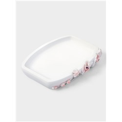 Аксессуары для ванной «Орхидея», 3 предмета, дозатор 580 мл, мыльница, стакан