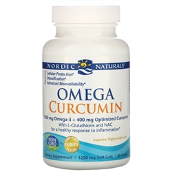 Nordic Naturals, Omega Curcumin, 1250 мг, 60 капсул