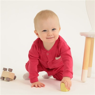 Комбинезон детский MINAKU, рост 56-62 см, малиновый