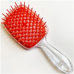 SUPERBRUSH Расческа для волос ПРОЗРАЧНО-ОРАНЖЕВАЯ