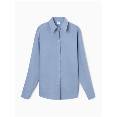 Рубашка женская MINAKU: Casual Collection, голубая, размер 46