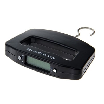 УЦЕНКА Весы - безмен Luazon LV-506, электронные, до 50 кг, точность до 10 г, подсветка, чёрные