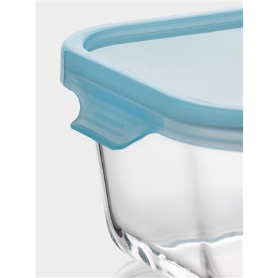 Контейнер, 800 мл, герметичный, пластиковая крышка, стекло, прозрачный