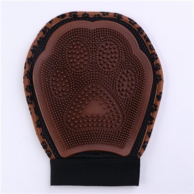 Рукавица для вычёсывания шерсти, двусторонняя, на правую и левую руку, цвет МИКС