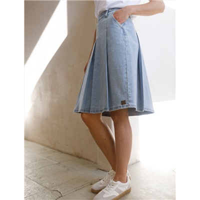 Юбка из эластичного денима