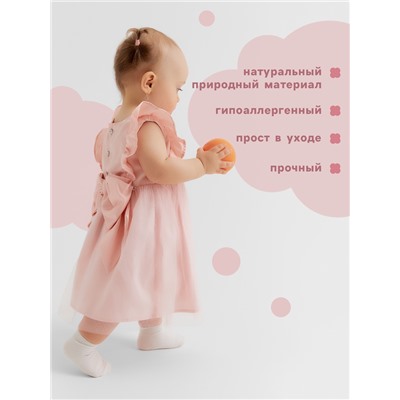 Платье для девочки «Крошка Я», рост 62-68 см, персиковое