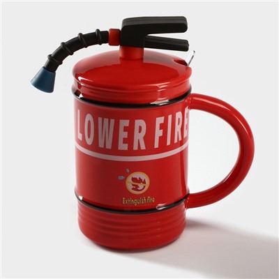 Кружка керамическая Lover Fire, 480 мл, цвет красный