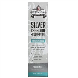 My Magic Mud, Silver Charcoal + Coconut Oil, Teeth Whitening, Fluoride-Free Toothpaste, Spearmint, 4 oz (113 g)