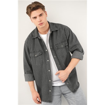 Мужская джинсовая рубашка Happyfox