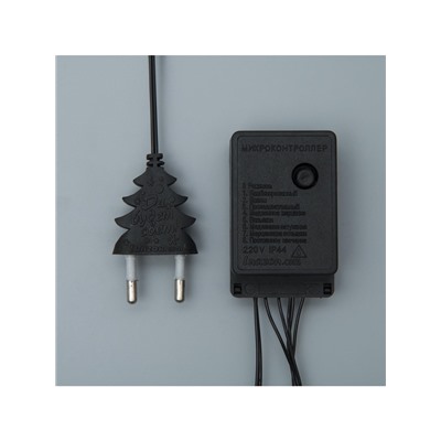 УЦЕНКА Гирлянда «Нить» 20 м, IP20, тёмная нить, 200 LED, свечение тёплое белое, 8 режимов, 220 В