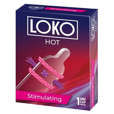 Стимулирующая насадка на пенис LOKO HOT с возбуждающим эффектом