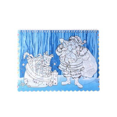 УЦЕНКА Книжка-раскраска многоразовая «Новый год» фломастеры 12 цв, 3D очки, бутылочка