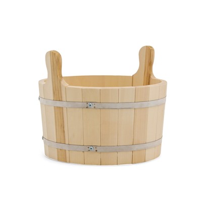 Шайка для бани и сауны, 15 л, липа, нержавеющий обруч, «Добропаровъ»