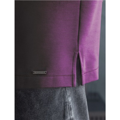 Джемпер базовый из мягкого фактурного трикотажа с круглым воротом