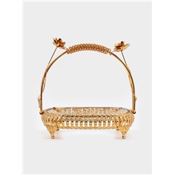 Фруктовница «Мирьем», 20×19.5×17 см, металл, золотистая