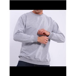 Лонгслив мужской футер двухнитка, Арт. 810 (Светло-серый меланж)