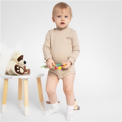 Боди - водолазка детская MINAKU, рост 62-68 см, бежевое