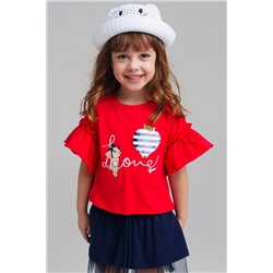 Фуфайка трикотажная для девочек (футболка) PLAYTODAY, 1122501