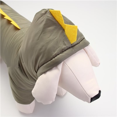 Комбинезон с подкладом «Дракоша», размер L, ДС 35, ОГ 45 см, вес 8-10 кг, хаки