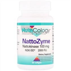 Nutricology, NattoZyme, 100 мг, 60 мягких таблеток