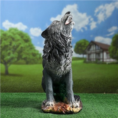Садовая фигура из гипса «Волк воющий», 19×30×52 см