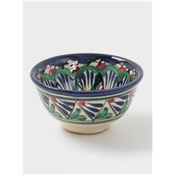 Пиала узбекская Риштанская Керамика «Узоры», 110 мл, d=8.5 см, синяя МИКС