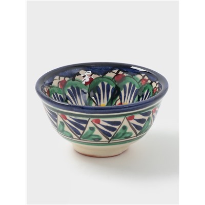 Пиала узбекская Риштанская Керамика «Узоры», 110 мл, d=8.5 см, синяя МИКС