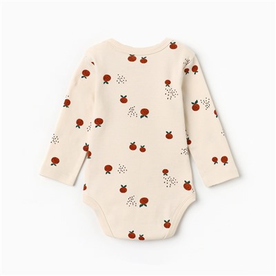 Боди с длинным рукавом «Крошка Я» Oranges, размер 62-68, молочное