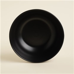 Тарелки глубокие SL Home «Дарк», d=18.5 см, набор 2 шт., фарфор, чёрные