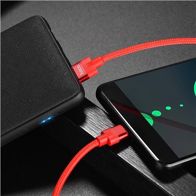 Кабель USB - Type-C Hoco U55 Outstanding 12W 120см 2,4A  (red)
