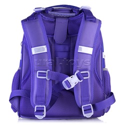 Рюкзак каркасный "Волшебные коты" формованный из полимеров, материал: нейлон, полиэстер, полноцветная печать, вышивка, аппликация. 2 отделения на молнии, 2 бегунка на каждой молнии, 2 боковых кармана, светоотражатели , жесткая эргономичная спинка;  широки