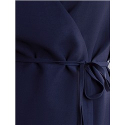 Жилет на запАх с поясом из плотного лиоцелла